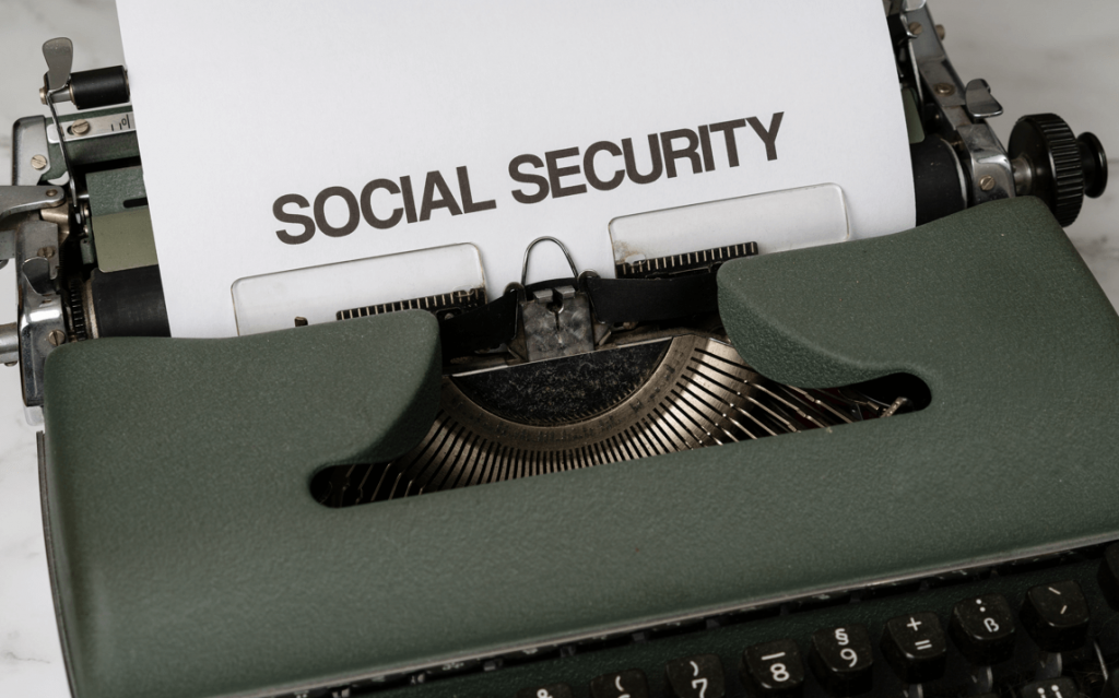 Legal assistance for SSDI claim with a typewriter document