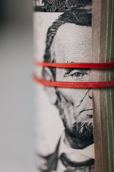 Stack of dollars for supplemental security income