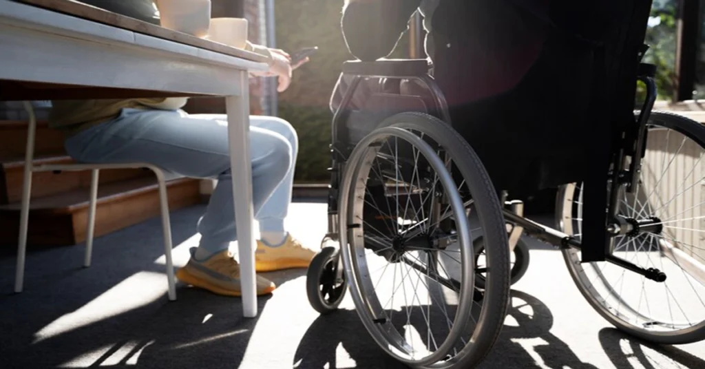 man in wheelchair, accident recovery, case evaluation and consultation