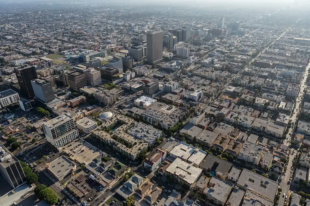 view of the entire city of mid citi california